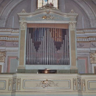 Prospetto di facciata, cassa dell'organo